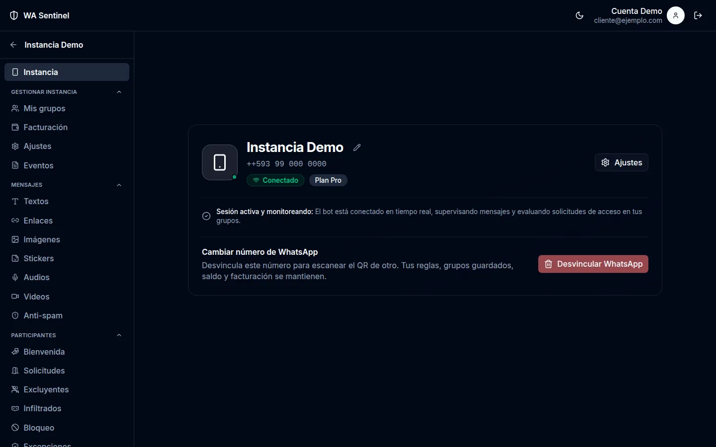 Instancia conectada