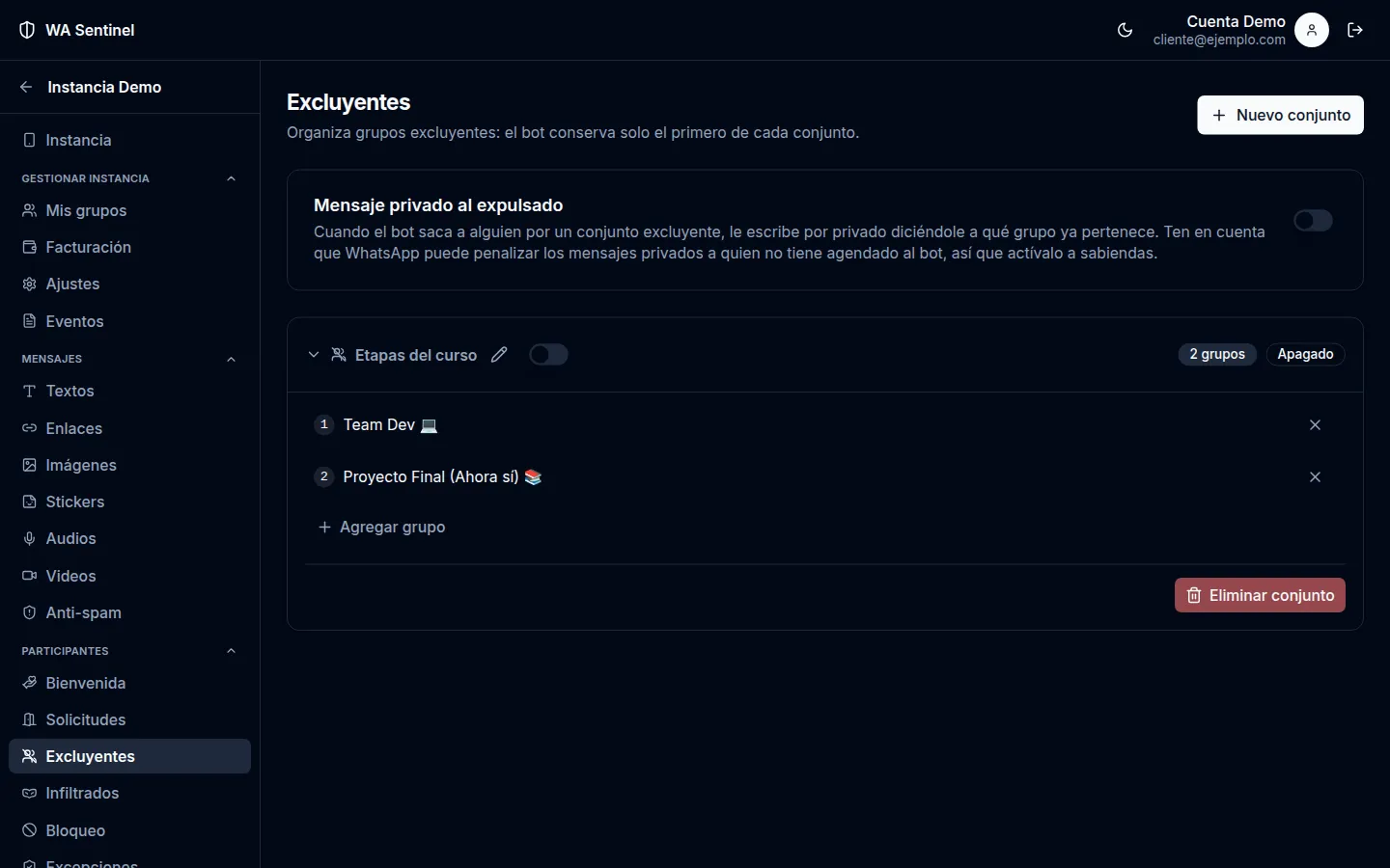 Excluyentes